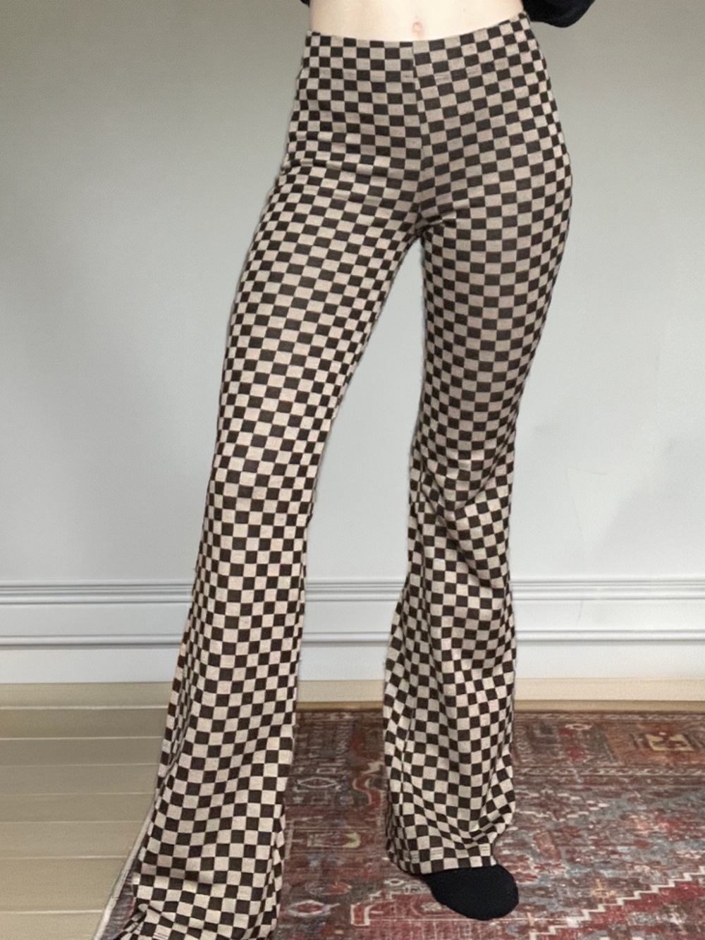 Urban Outfitters checkered flare pants